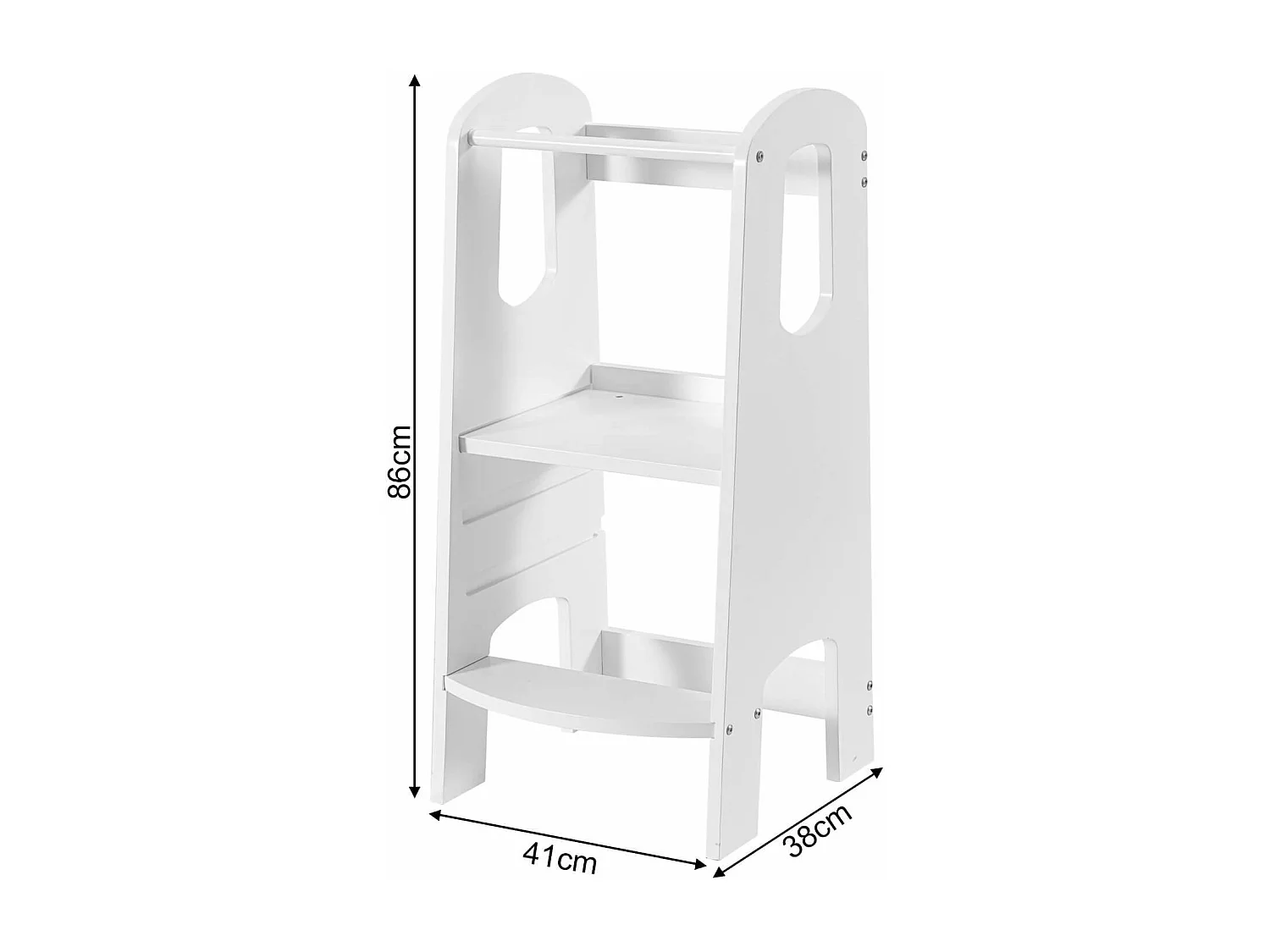 Torre Montessori Rebecca Mobili Siris 86x41x38 MDF Blanco Escandinavo