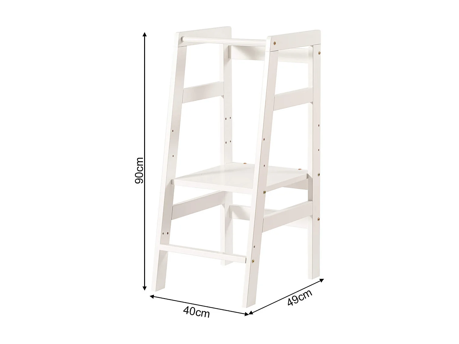 Torre Montessori Rebecca Mobili Zalina 90x40x49 Pino Blanco Escandinavo