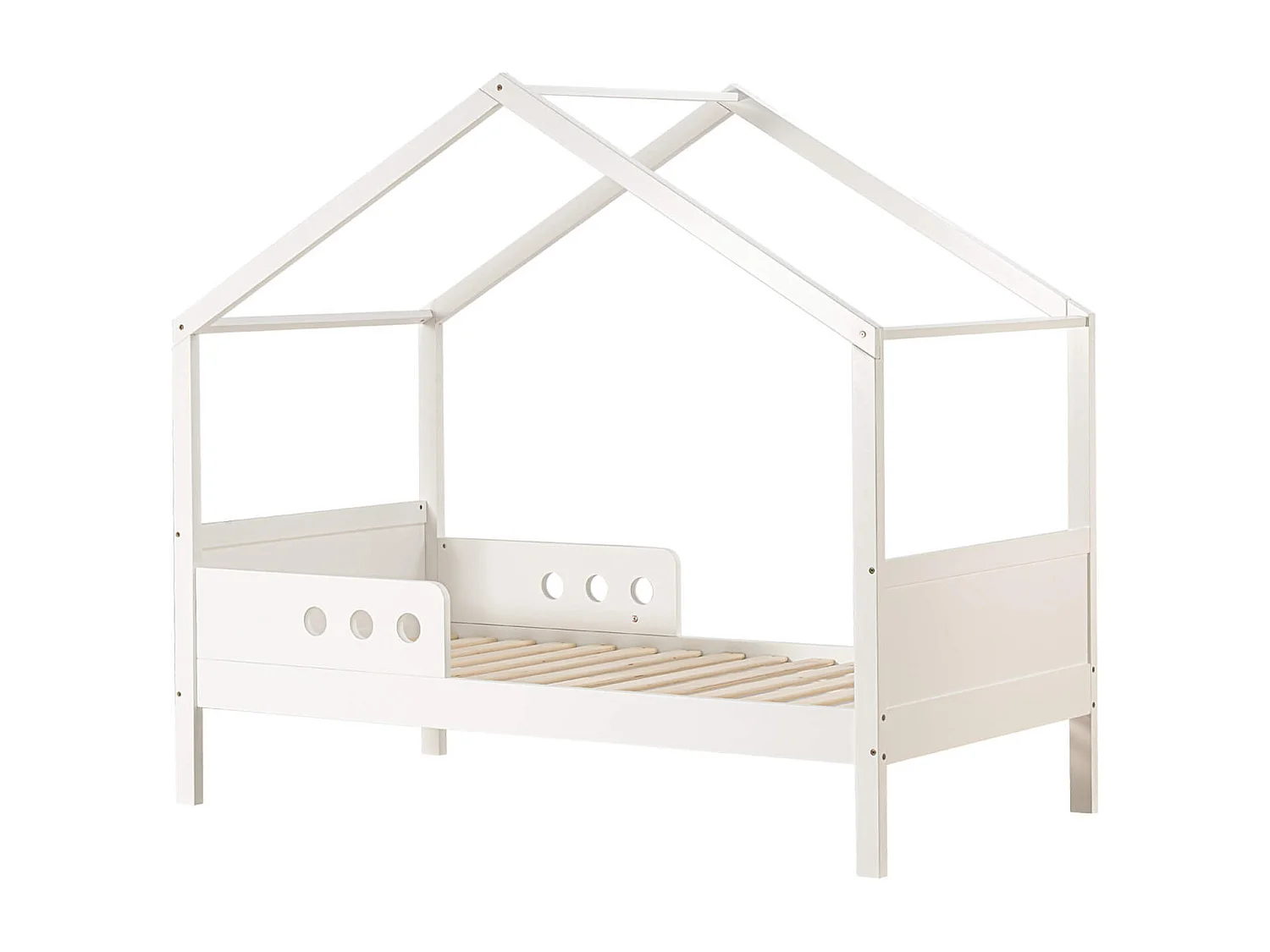 Lit pour Enfants Duhat 151x170x86 Pin Blanc Marron Clair Scandinave