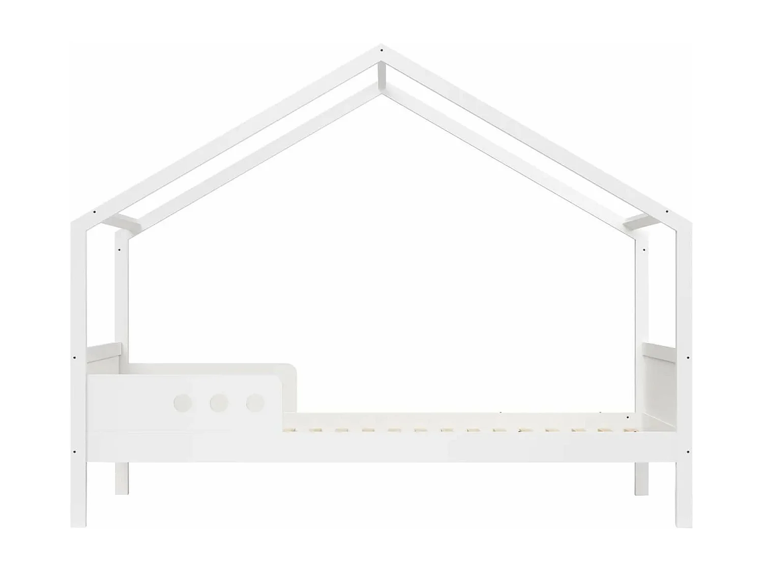 Lit pour Enfants Duhat 151x170x86 Pin Blanc Marron Clair Scandinave