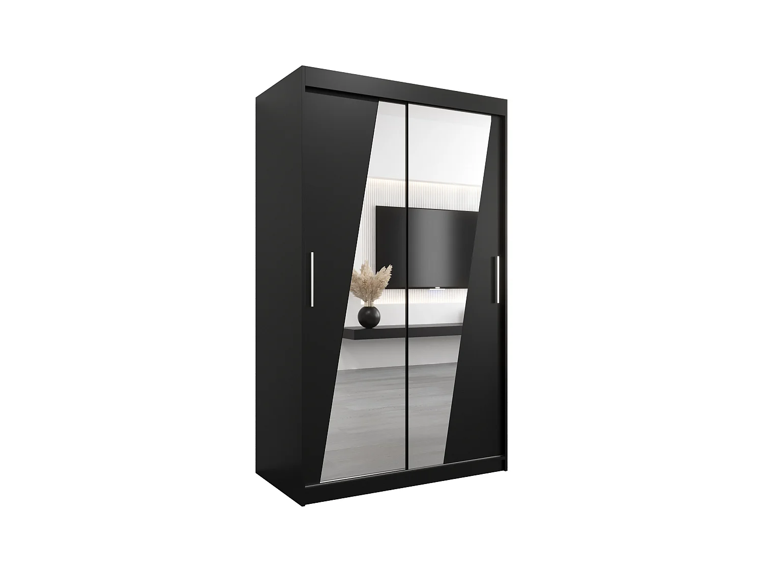 Armoire Rhomb À Portes Coulissantes 200/120/62 2 portes (Noir/Noir)