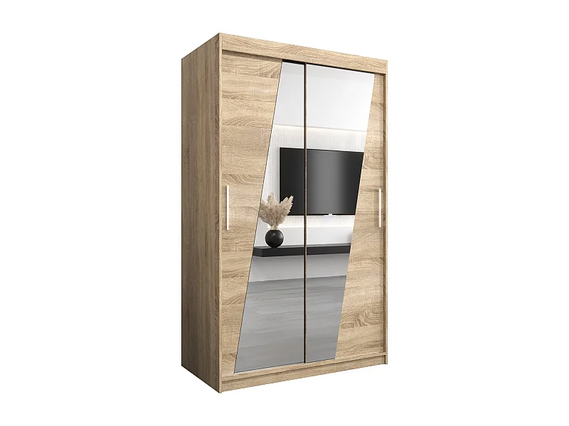 Schwebetürenschrank Rhomb 200/120/62 2-Türig (Sonoma)