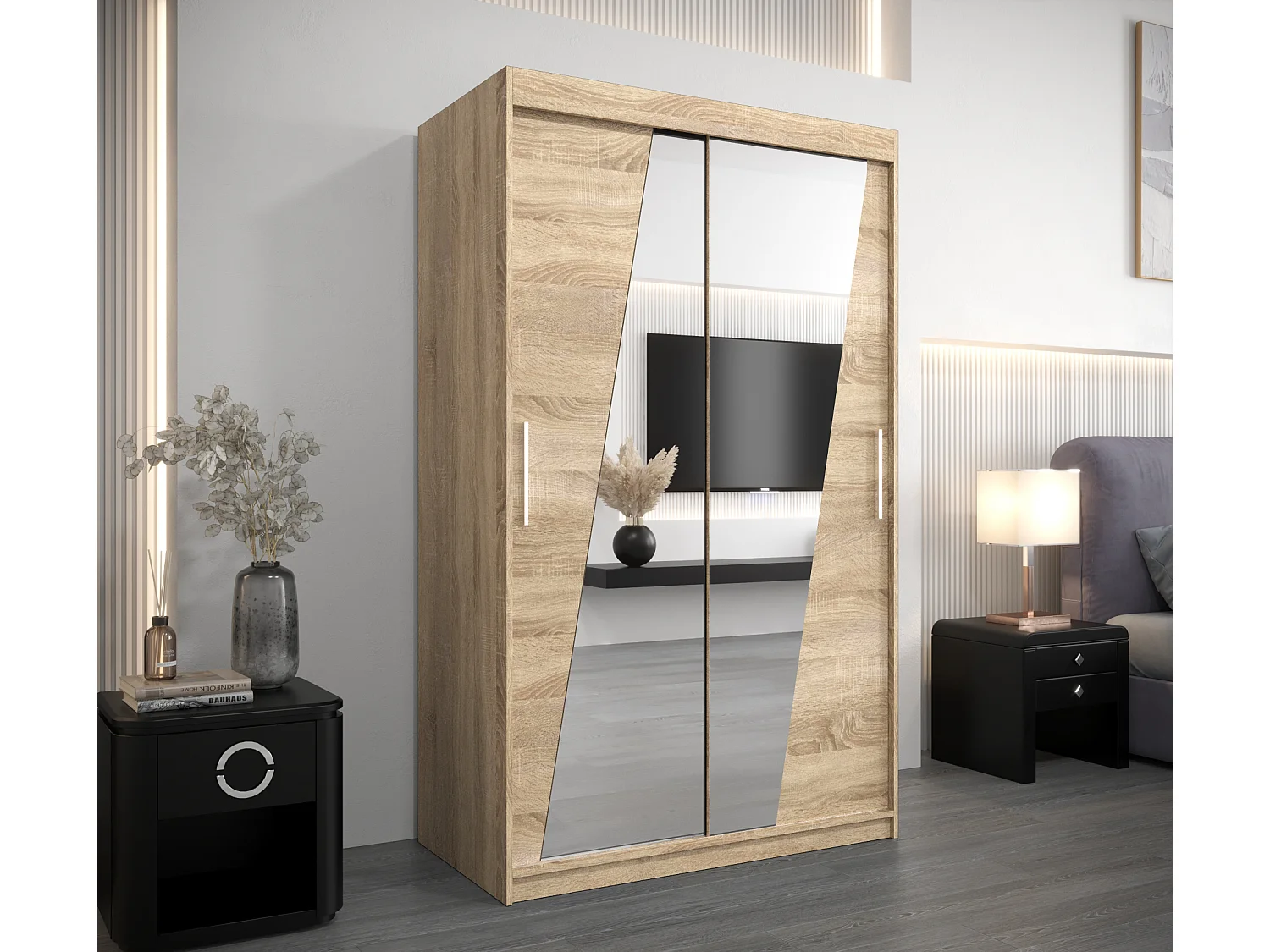 Armoire Rhomb À Portes Coulissantes 200/120/62 2 portes (Sonoma/Sonoma)