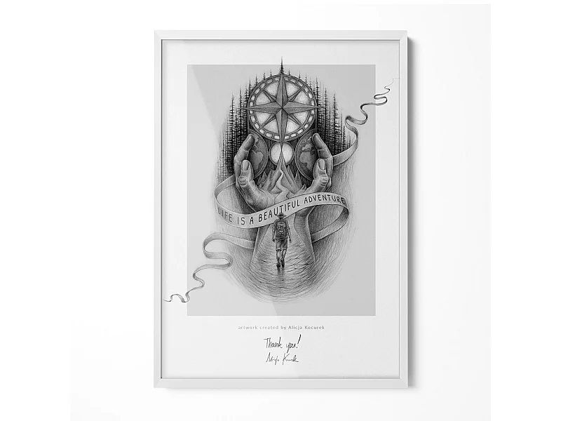 Eleganter weißer Rahmen 70x100 cm – Moderner Rahmen für Poster und Fotos, vertikale und horizontale Montage