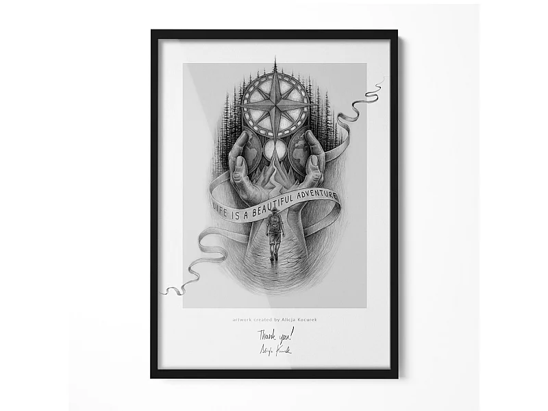 Zwarte lijst 50x70 cm - Elegante lijst voor posters en foto's, acrylglas, verticale of horizontale montage