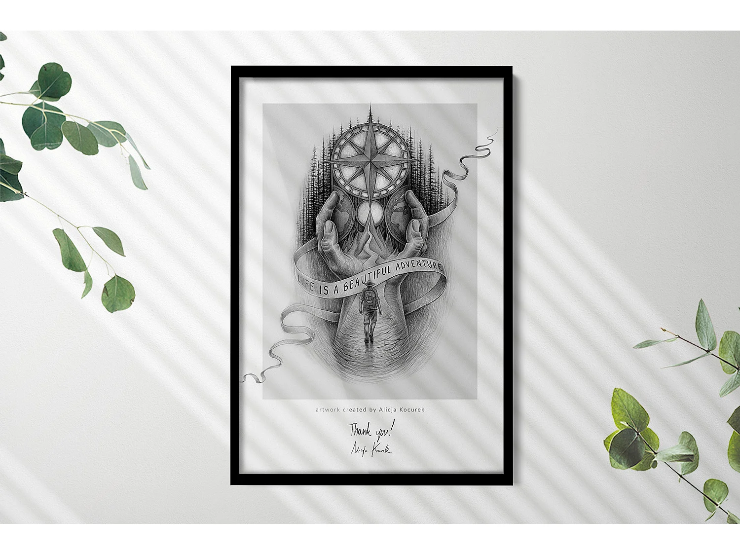 Moderner schwarzer Rahmen 40x60 cm - Elegante Dekoration für Fotos und Poster, vertikale und horizontale Montage