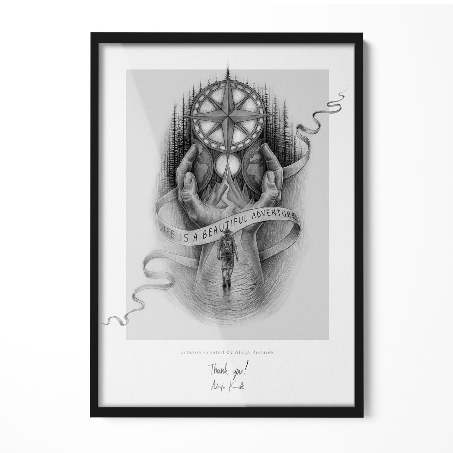 Elegante zwarte lijst 70x100 cm Moderne lijst voor posters en foto