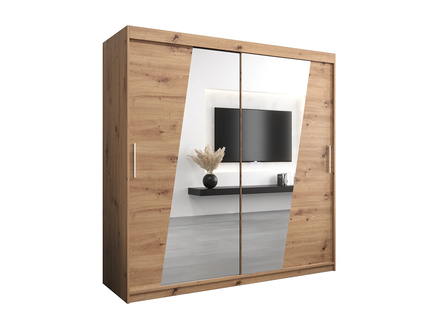 Armadio Rhomb ad ante scorrevoli 200/200/62 2 porte (artisan/artisan)