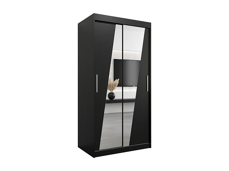 Armario Rhomb de puertas correderas 200/100/62 2 puertas (negro/negro)