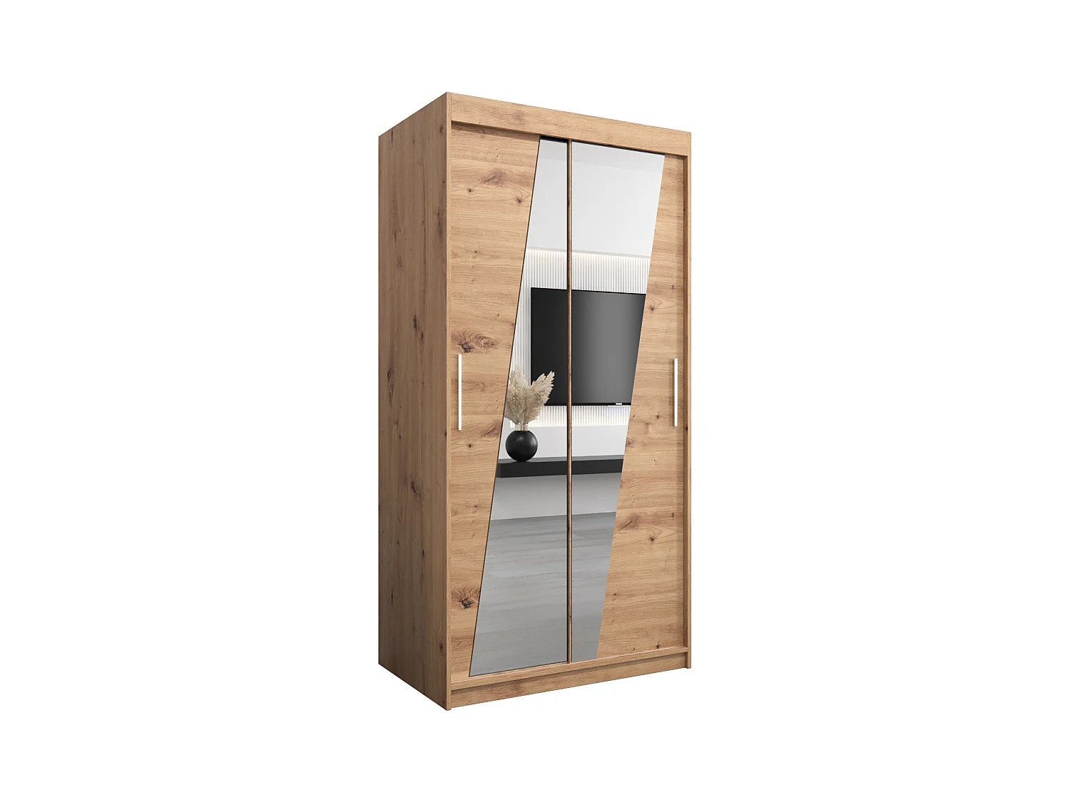 Armoire Rhomb À Portes Coulissantes 200/100/62 2 portes (Artisan/Artisan)