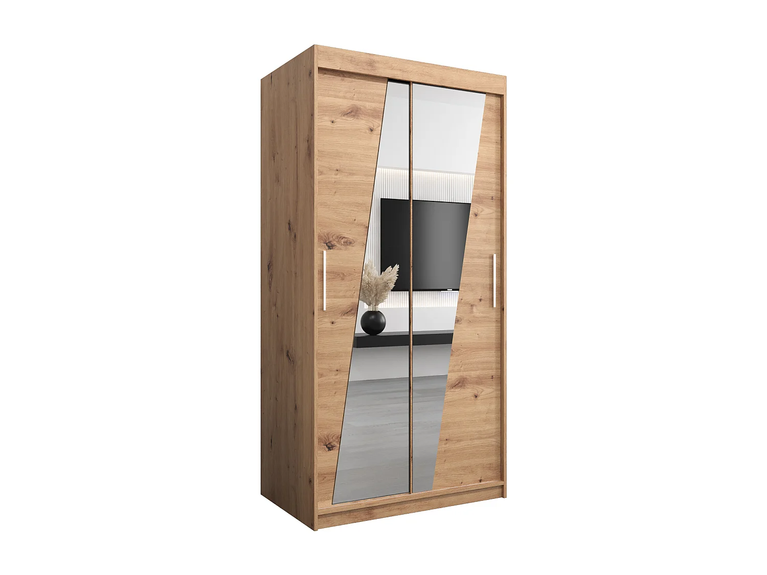 Armoire Rhomb À Portes Coulissantes 200/100/62 2 portes (Artisan/Artisan)