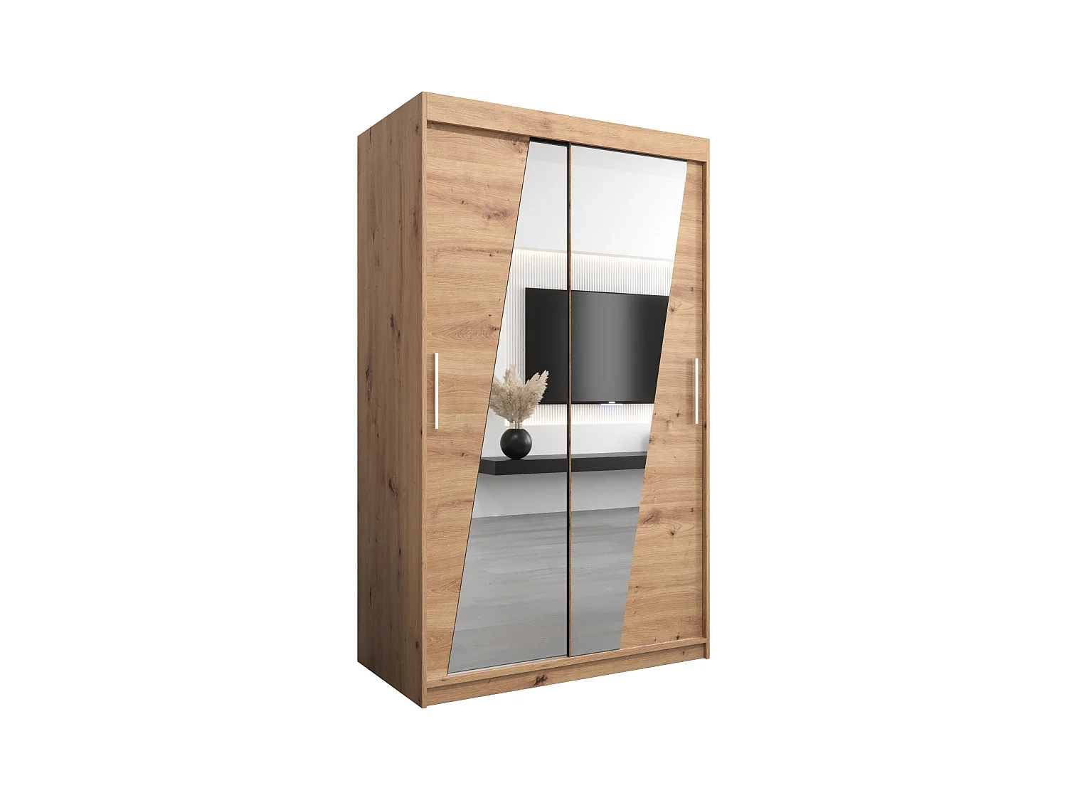 Schwebetürenschrank Rhomb 200/120/62 2-Türig (Artisan)