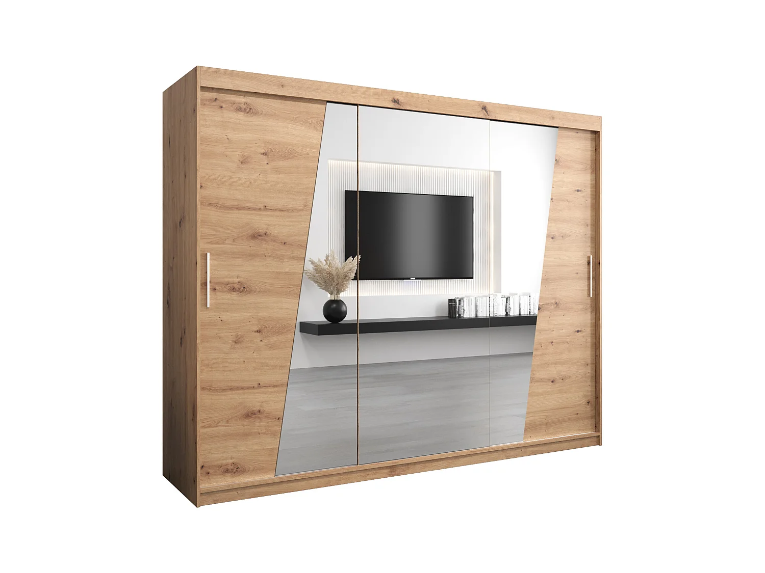 Armoire Rhomb À Portes Coulissantes 200/250/62 3 Portes (Artisan/Artisan)