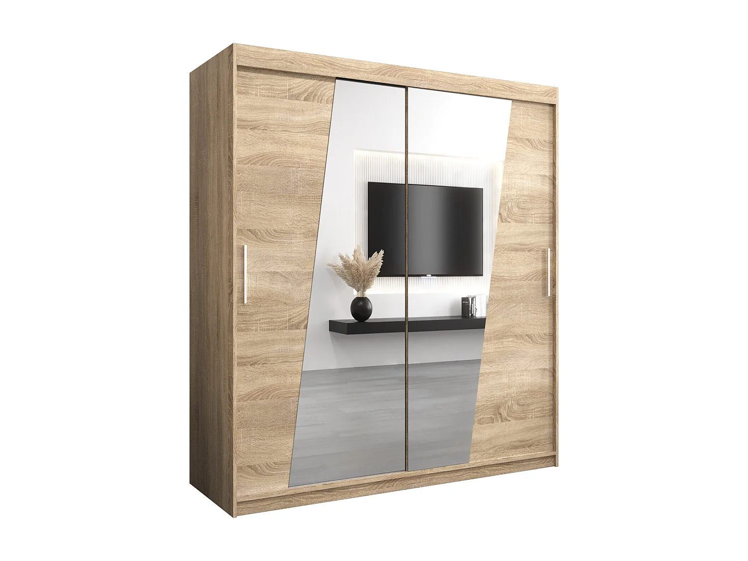 Elypse kledingkast met schuifdeuren 200/180/62 2 deuren (sonoma/sonoma)