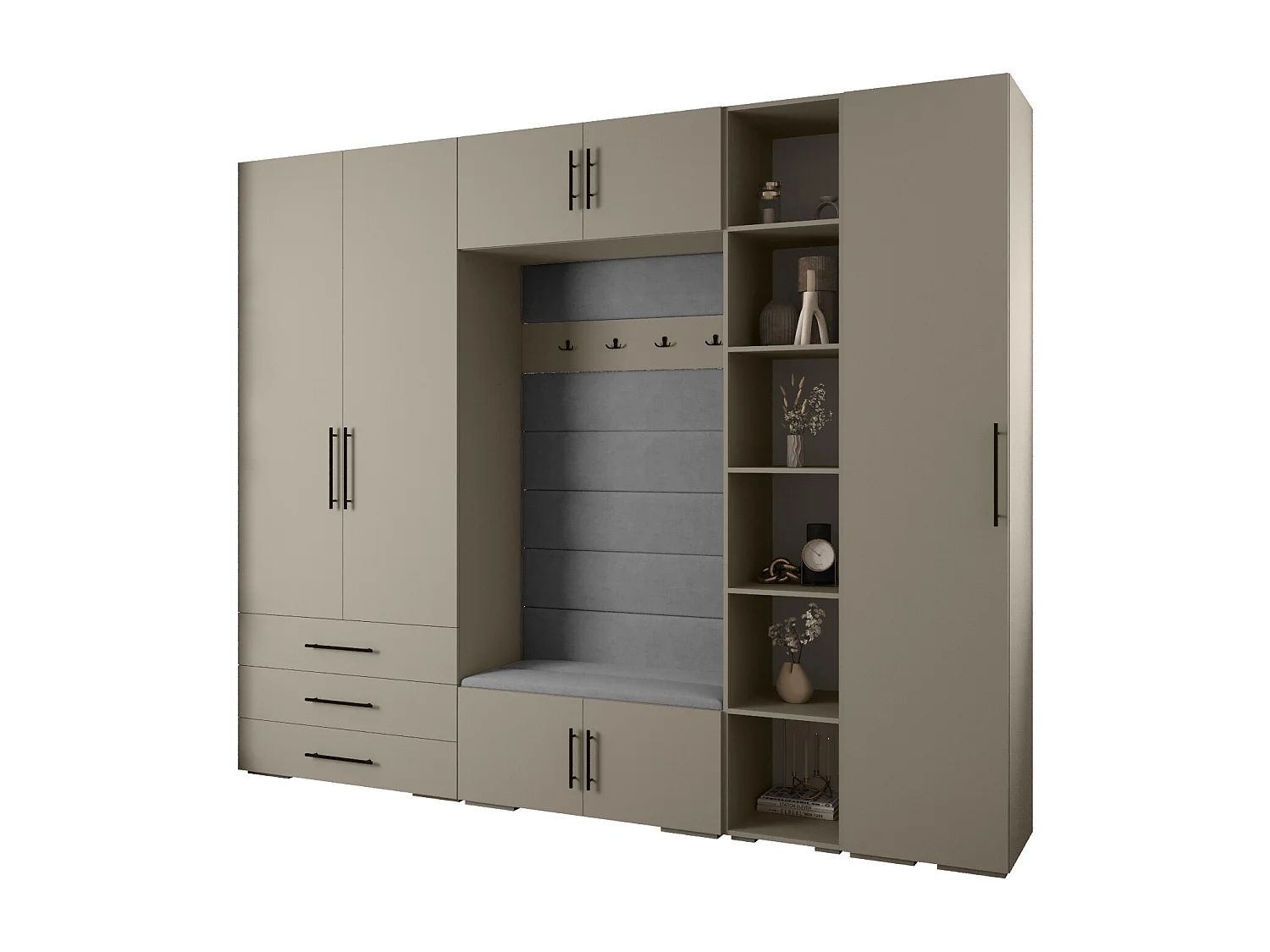 Inova 3 armario con puertas batientes 236,7/290/47