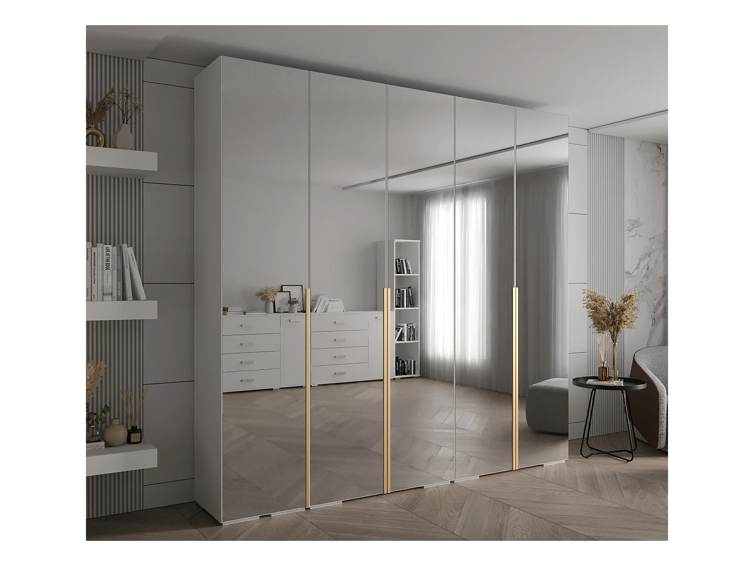 Kledingkast met spiegel Inova 1