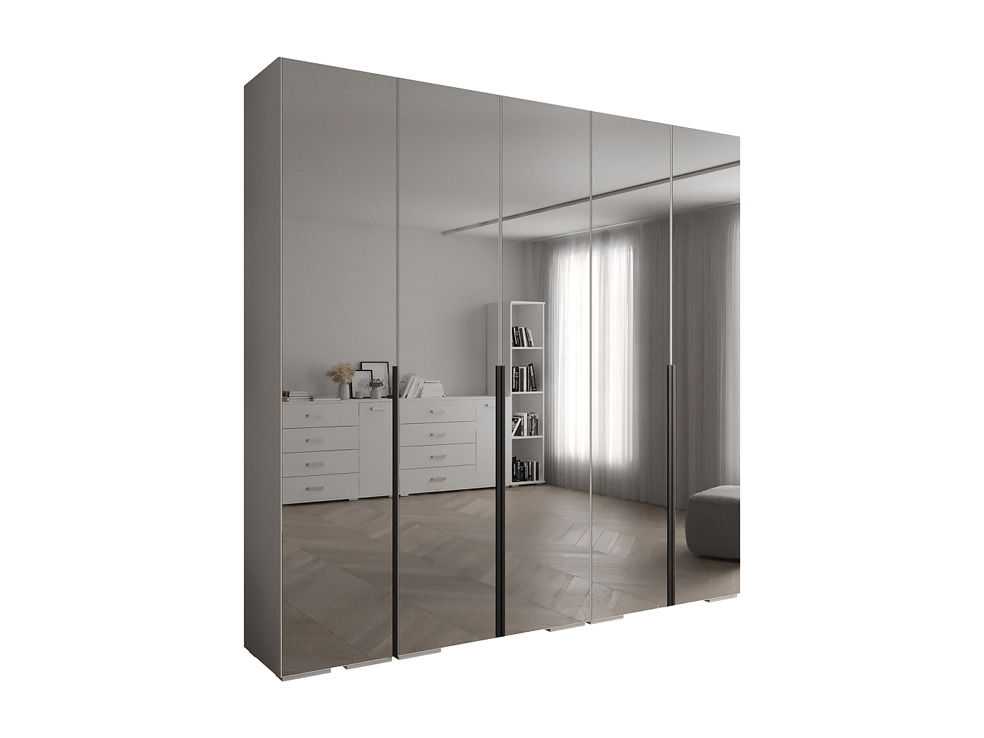 HOMCOM Kledingkast, opbergkast met 2 deuren, 2 laden en stang, 80 x 52 x 180 cm, houtlook