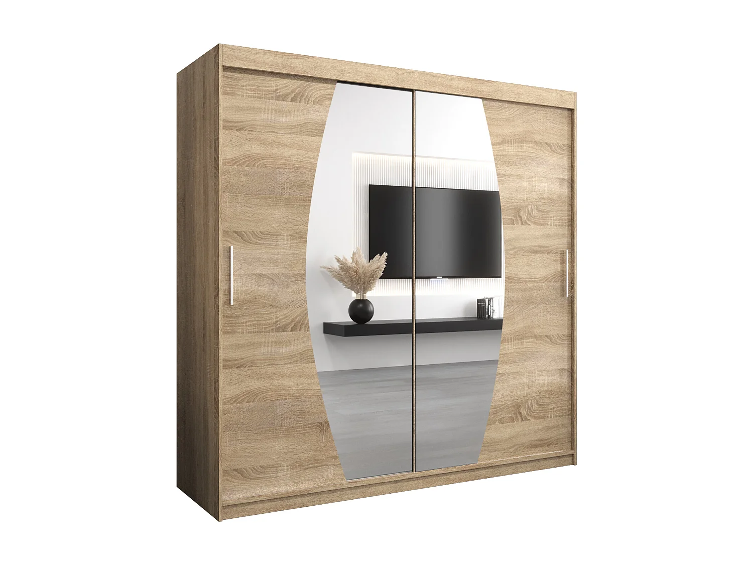 Armoire Elypse À Portes Coulissantes 200/200/62 2 portes (Sonoma/Sonoma)