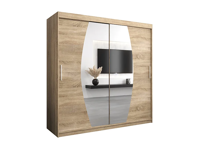 Schwebetürenschrank Elypse 200/200/62 2-Türig (Sonoma)