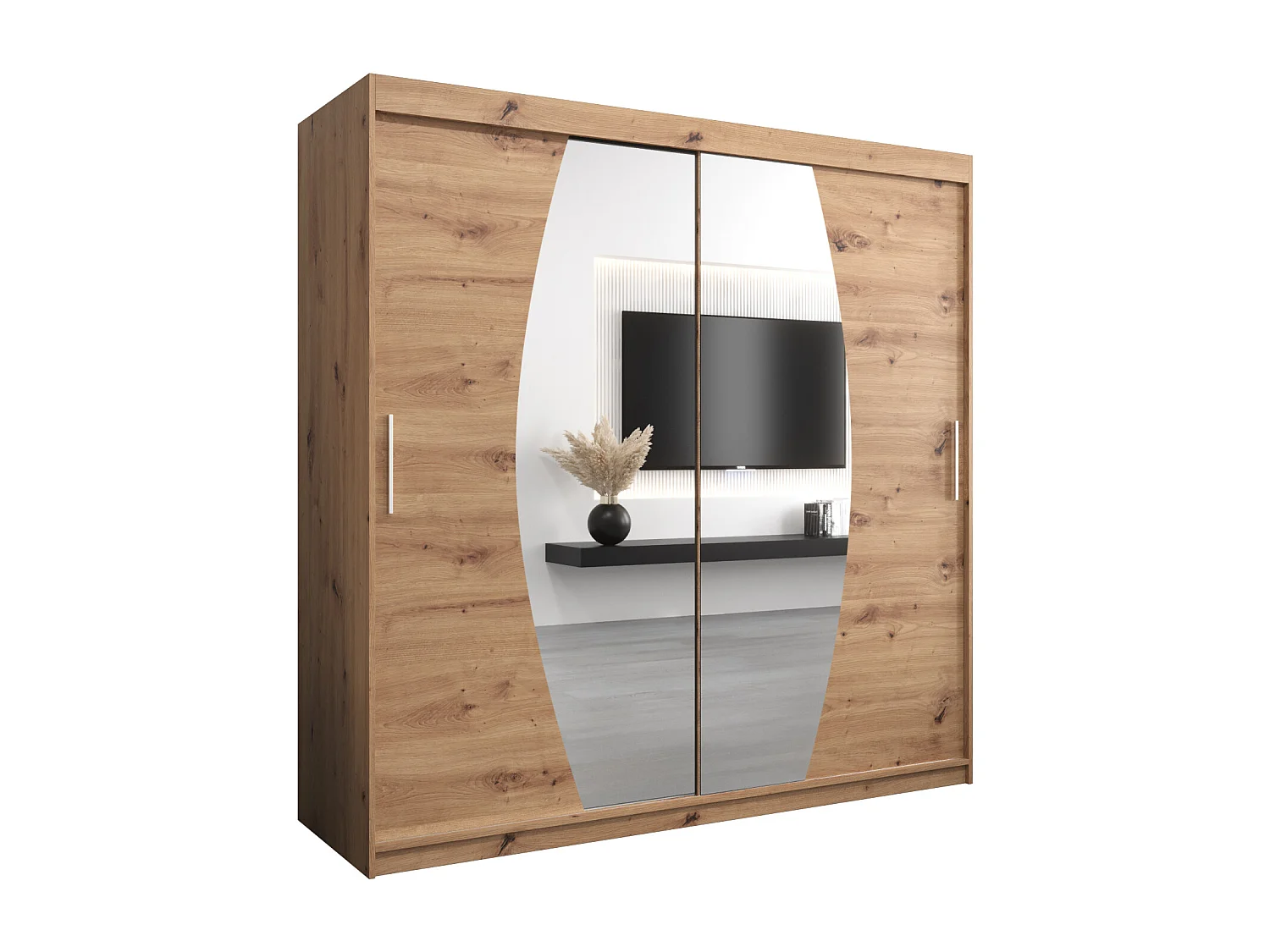 Armadio Elypse ad ante scorrevoli 200/200/62 2 porte (artisan/artisan)