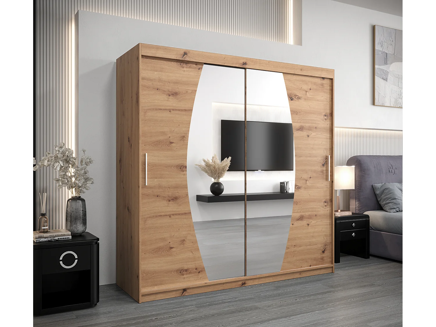 Armadio Elypse ad ante scorrevoli 200/200/62 2 porte (artisan/artisan)