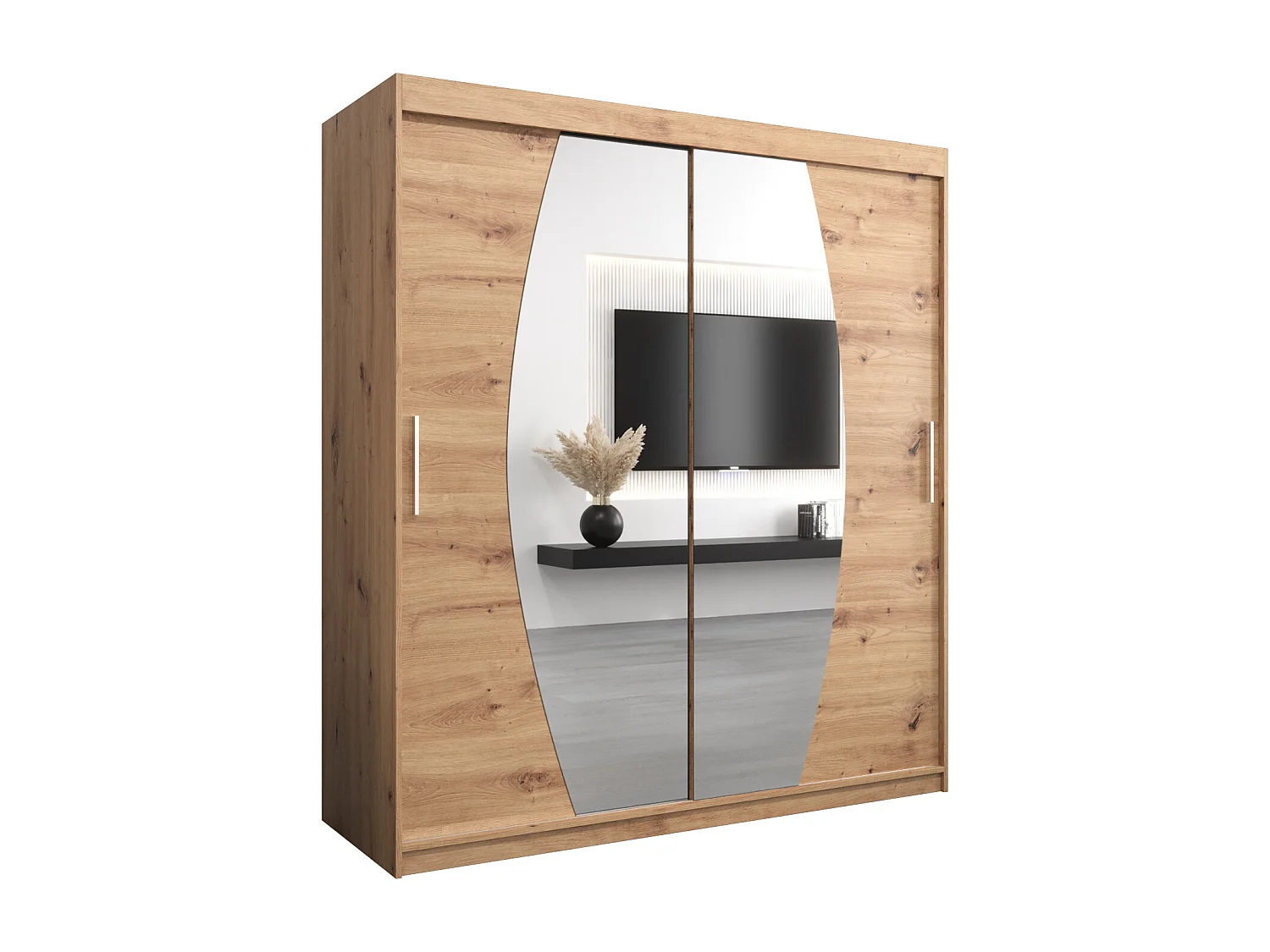 Armadio Elypse ad ante scorrevoli 200/180/62 2 porte (artisan/artisan)