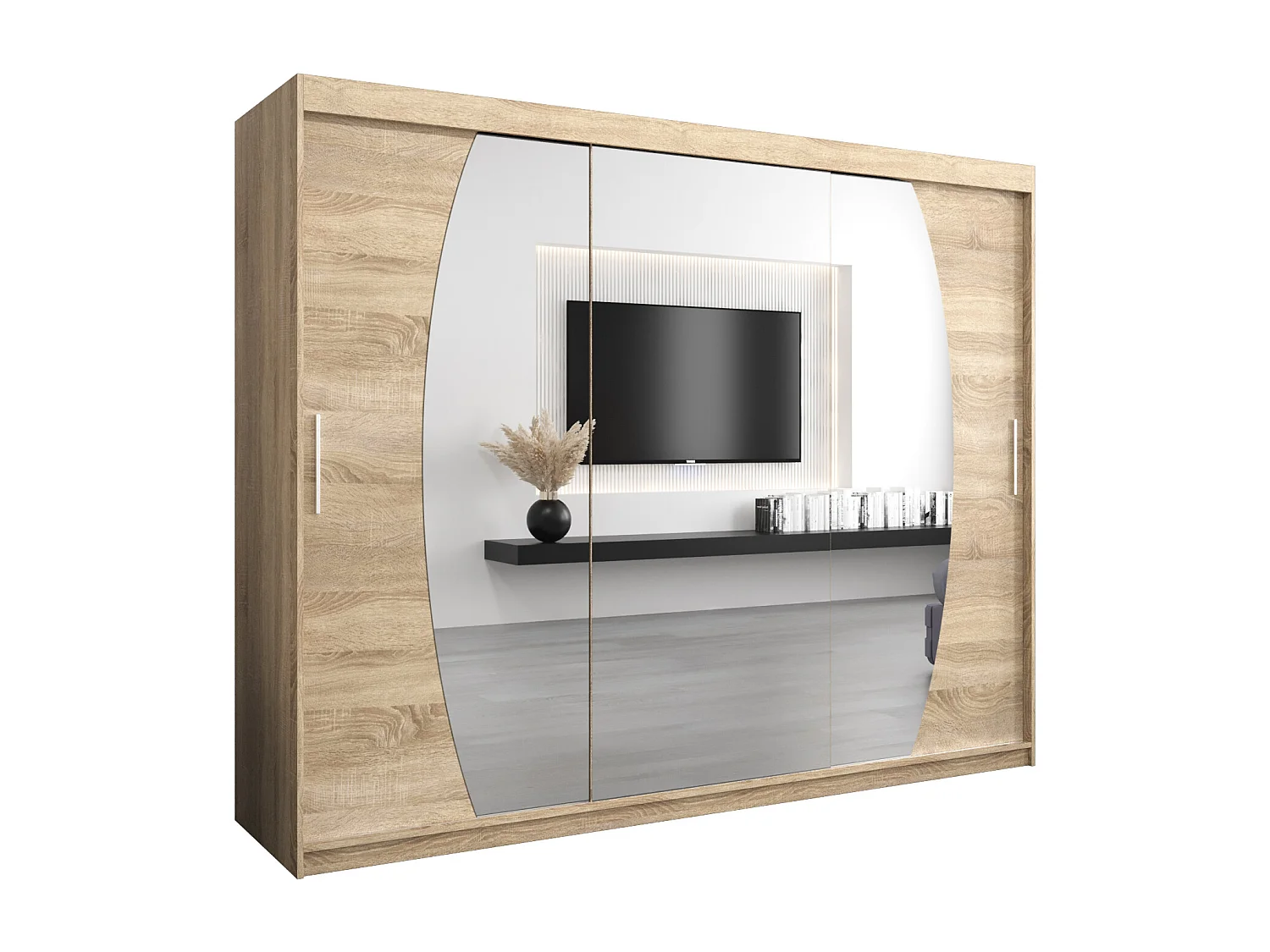 Schwebetürenschrank Elypse 200/250/62 2-Türig (Sonoma)