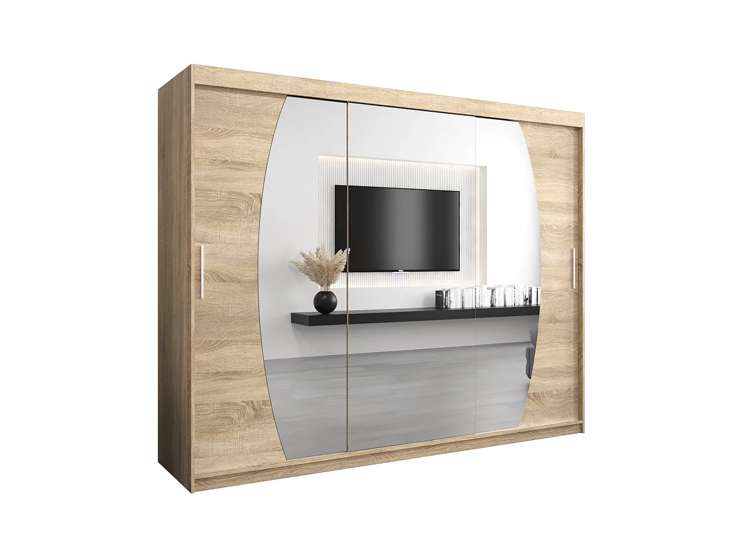 Schwebetürenschrank Elypse 200/250/62 2-Türig (Sonoma)