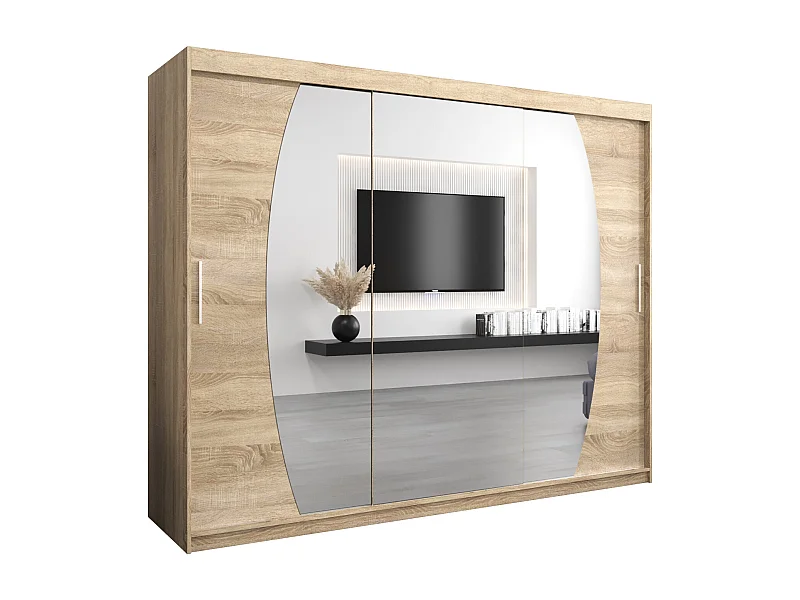 Armoire Elypse À Portes Coulissantes 200/250/62 3 Portes (Sonoma/Sonoma)