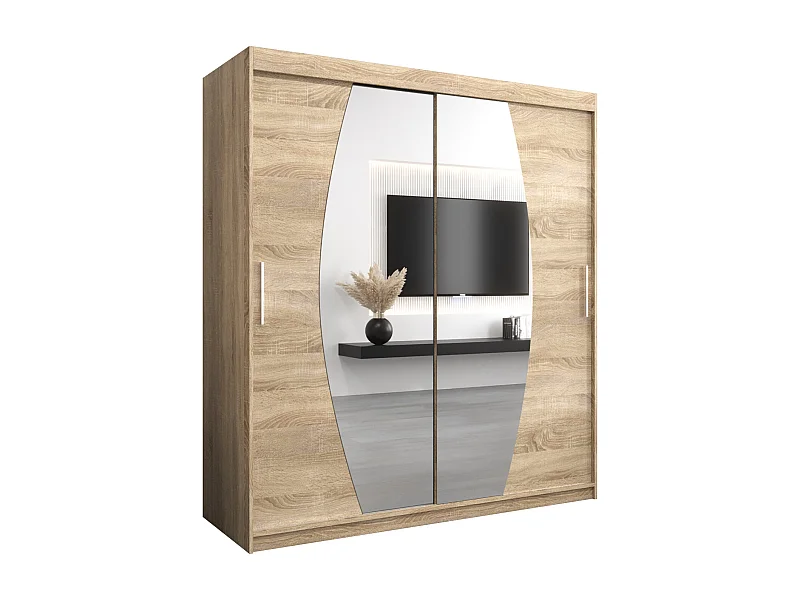 Schwebetürenschrank Elypse 200/180/62 2-Türig (Sonoma)
