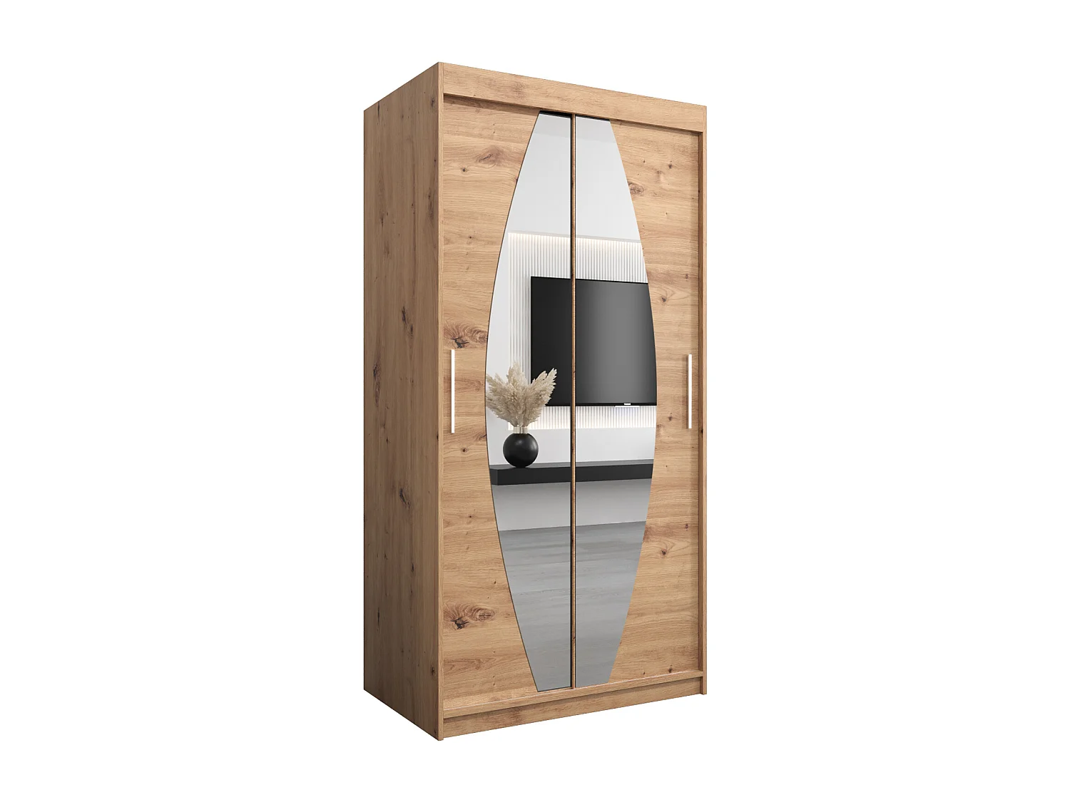 Armoire Elypse À Portes Coulissantes 200/100/62 2 portes (Artisan/Artisan)