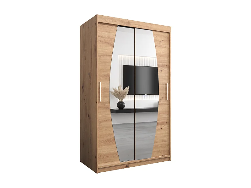 Armoire Elypse À Portes Coulissantes 200/120/62 2 portes (Artisan/Artisan)