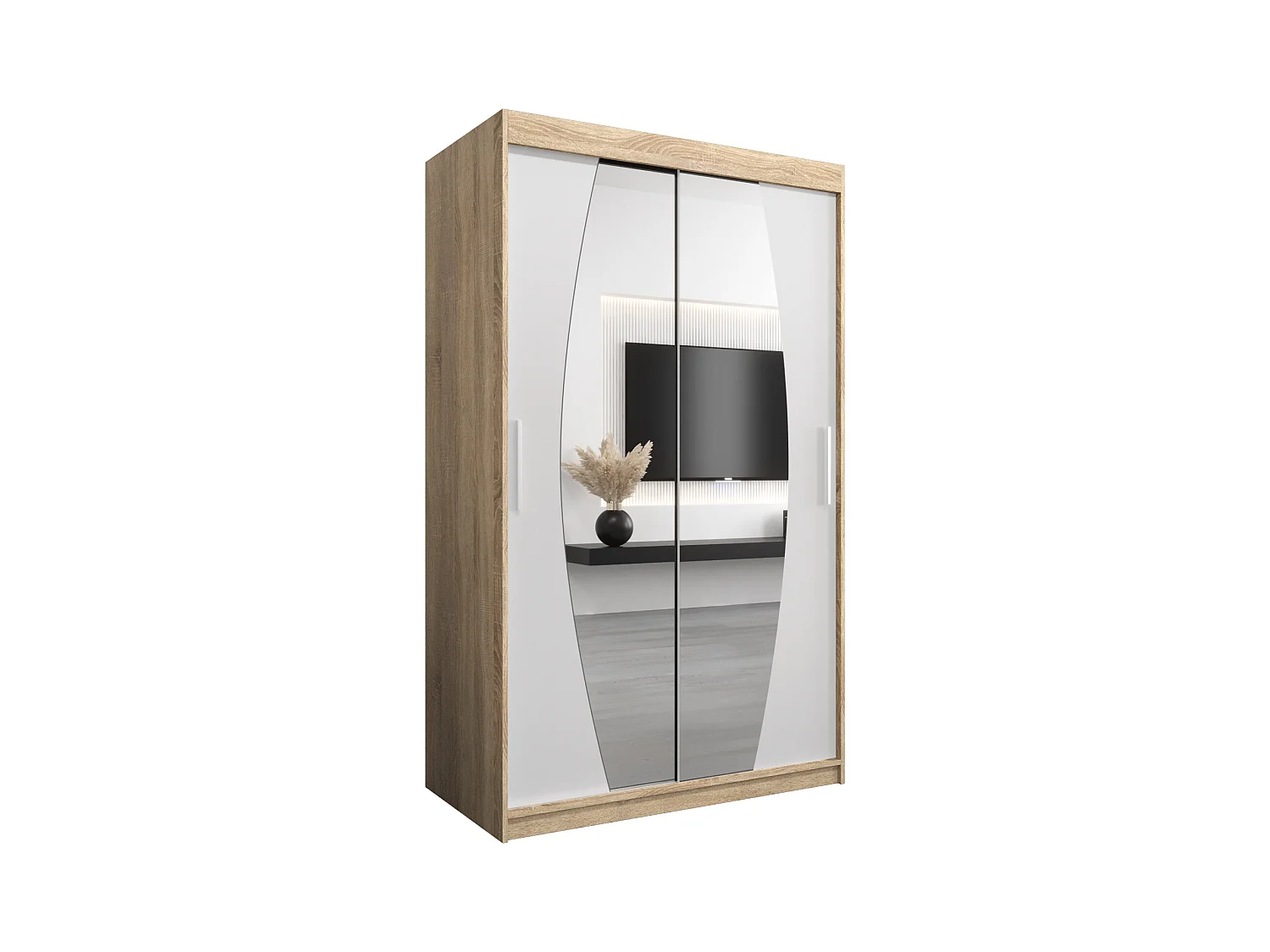 Armadio Elypse ad ante scorrevoli 200/120/62 2 porte (sonoma/bianco)