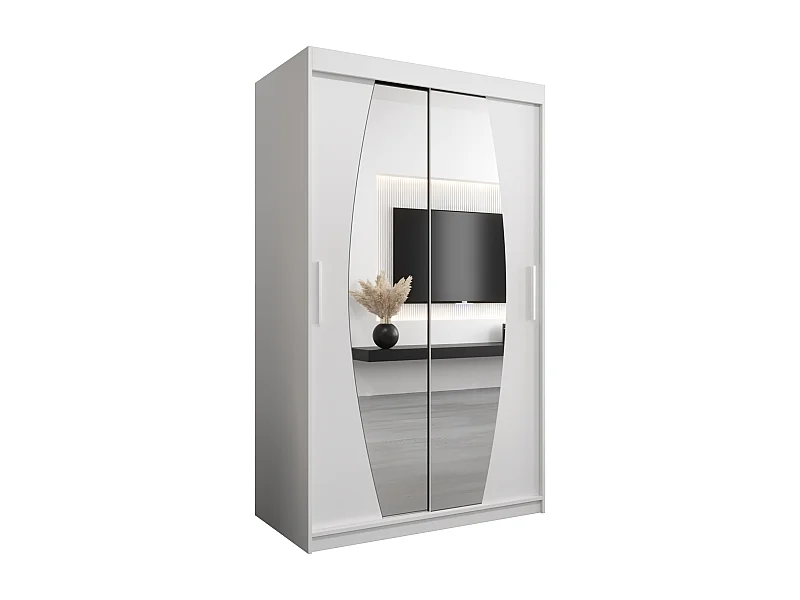 Armadio Elypse ad ante scorrevoli 200/120/62 2 porte (bianco/bianco)