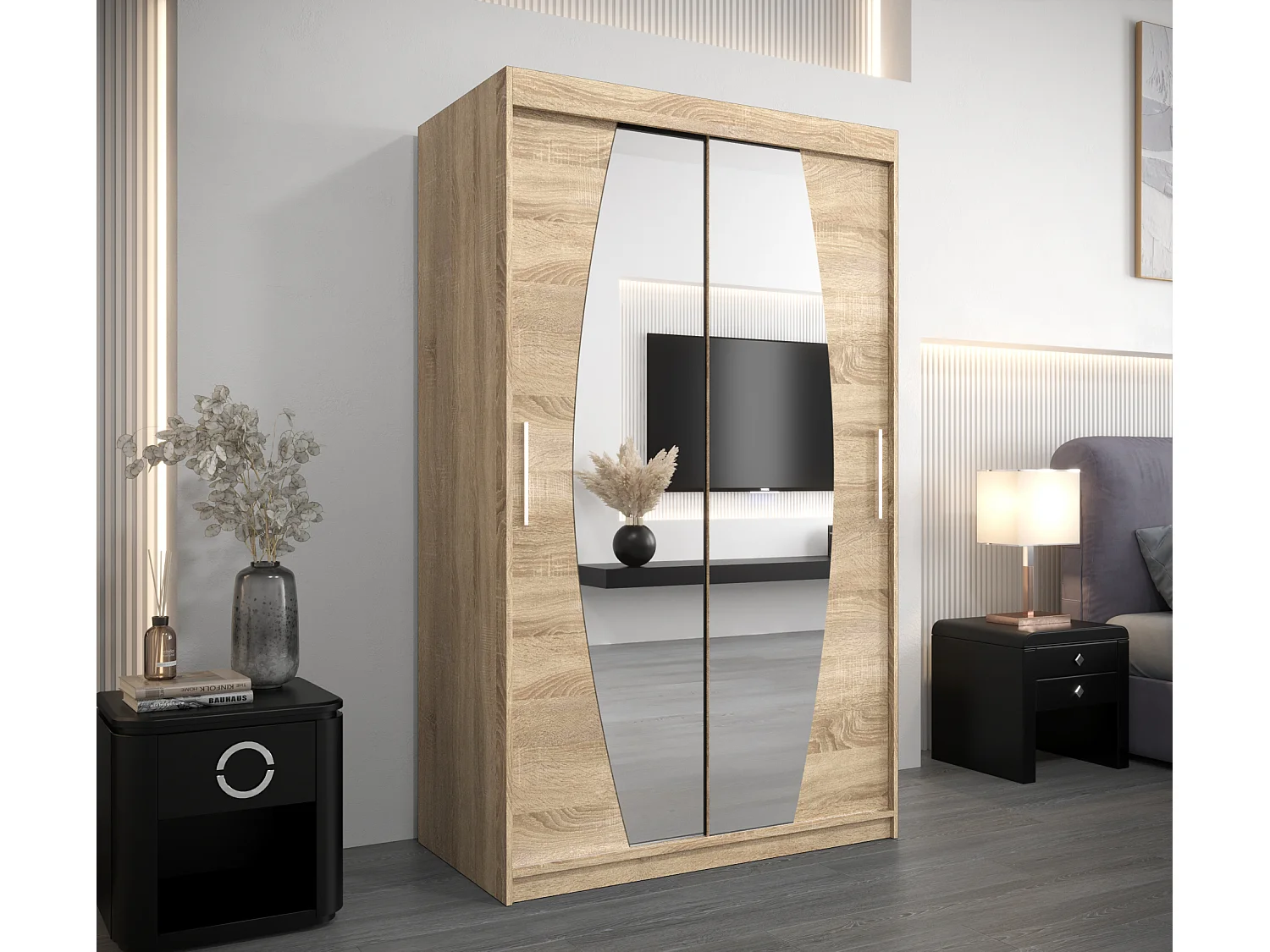 Armoire Elypse À Portes Coulissantes 200/120/62 2 portes (Sonoma/Sonoma)