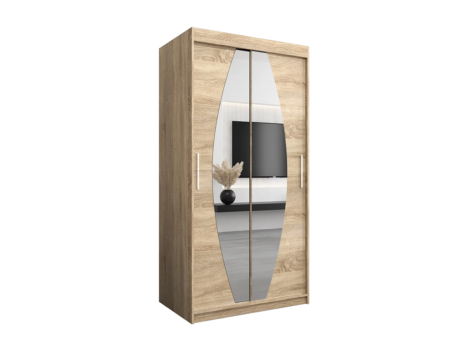 Schwebetürenschrank Elypse 200/100/62 2-Türig (Sonoma)