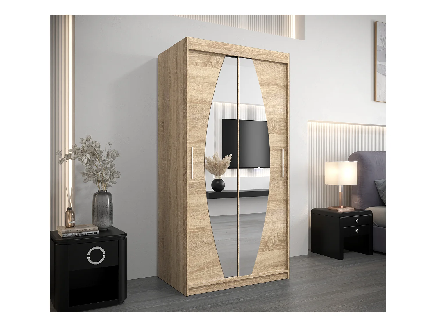 Armoire Elypse À Portes Coulissantes 200/100/62 2 portes (Sonoma/Sonoma)