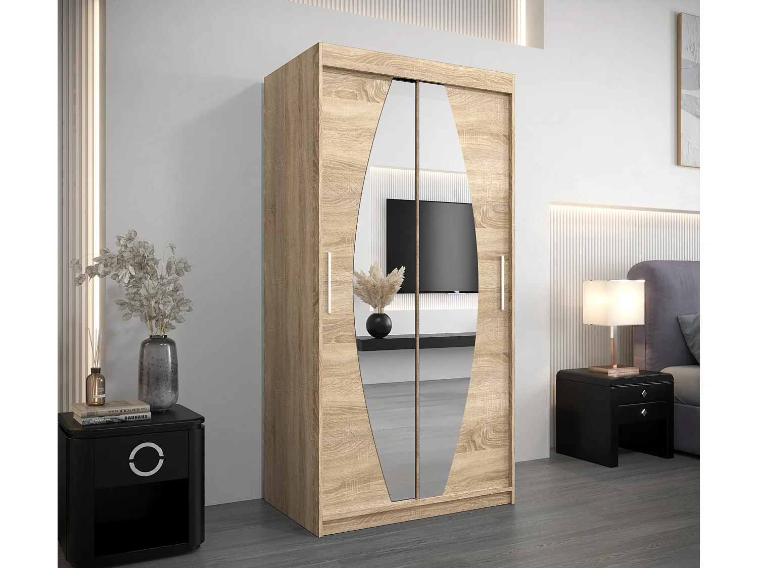 Armoire Elypse À Portes Coulissantes 200/100/62 2 portes (Sonoma/Sonoma)