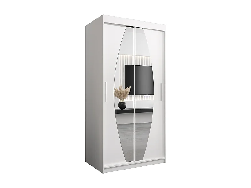 Armoire Elypse À Portes Coulissantes 200/100/62 2 portes (Blanc/Blanc)