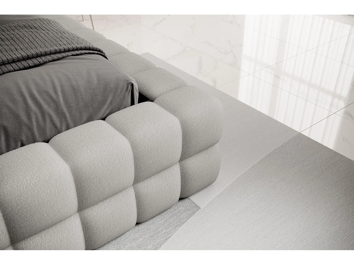 Letto Dario S-140x200/Tessuto-Royal04/Grigio