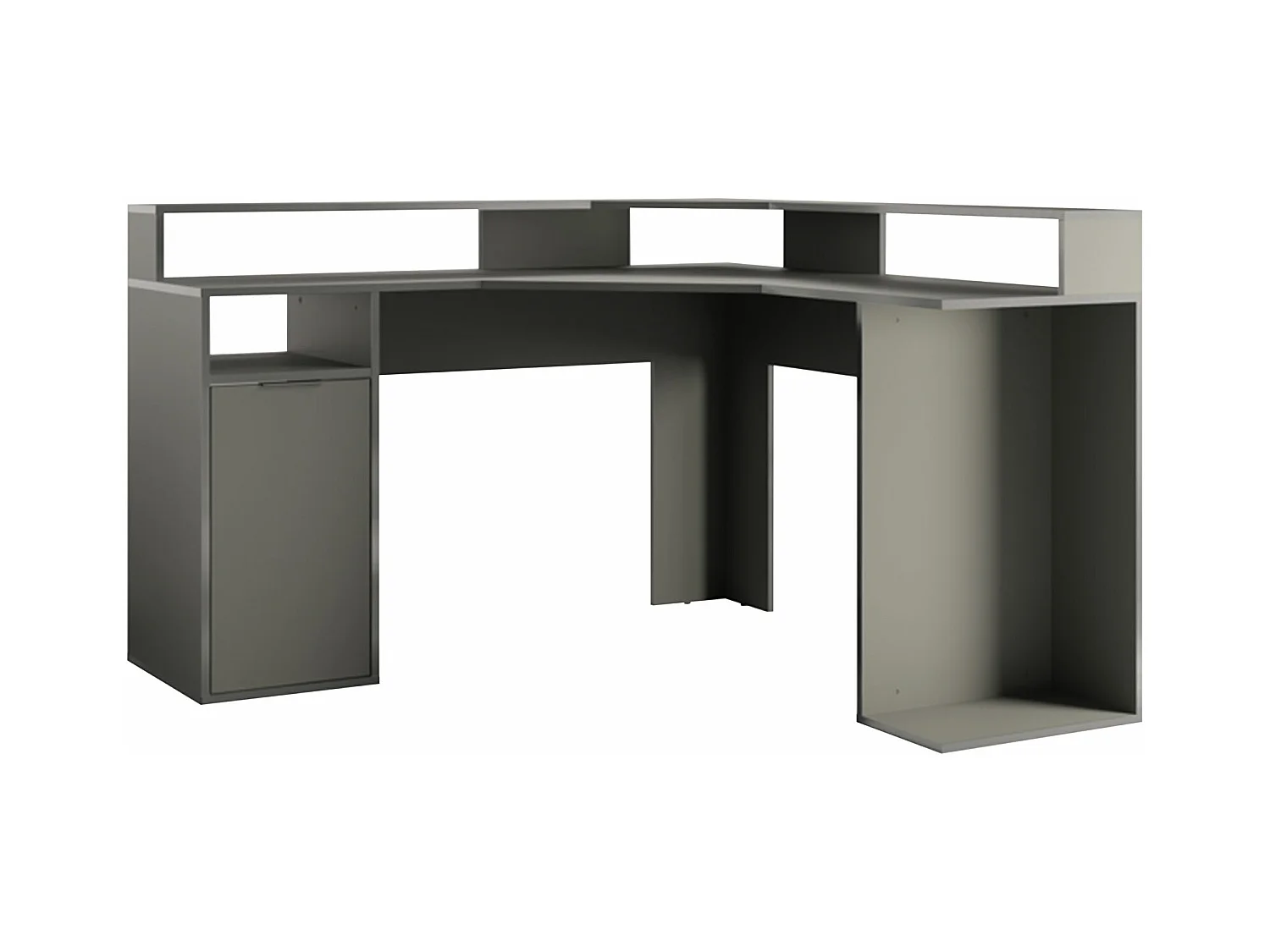 GAMING-SCHREIBTISCH Carbon graphitgrau 139 / 139 / 89cm