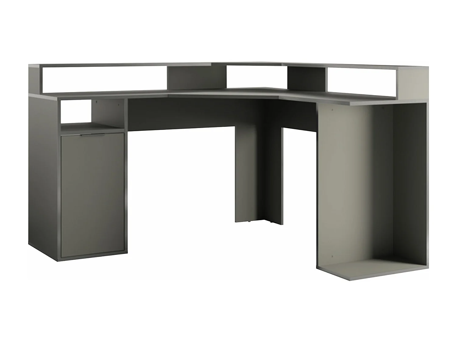 GAMING-SCHREIBTISCH Carbon graphitgrau 139 / 139 / 89cm