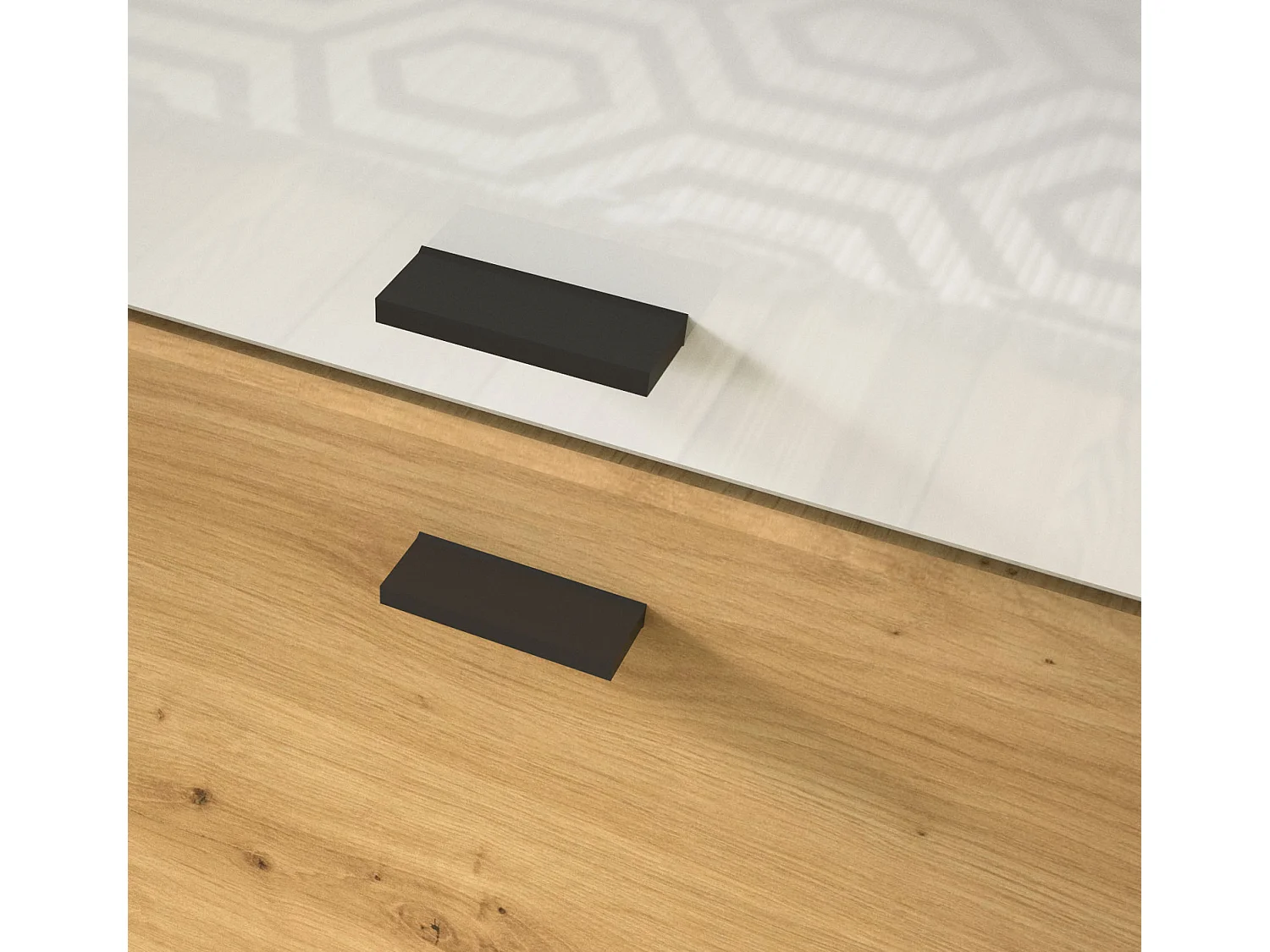 WOHNWAND Oviedo weiß matt / weiß Hochglanz - Artisan Eiche 4-teilig