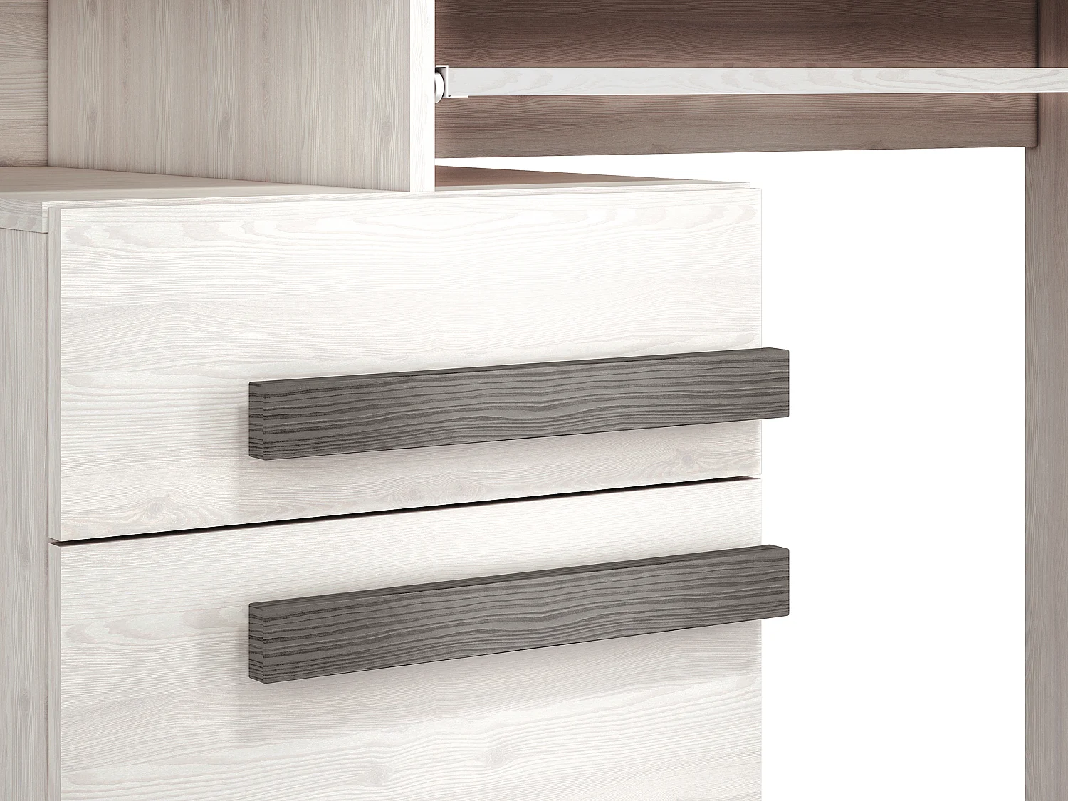 SCHREIBTISCH Blanco Pinie weiß / grau 119 / 55 / 78cm