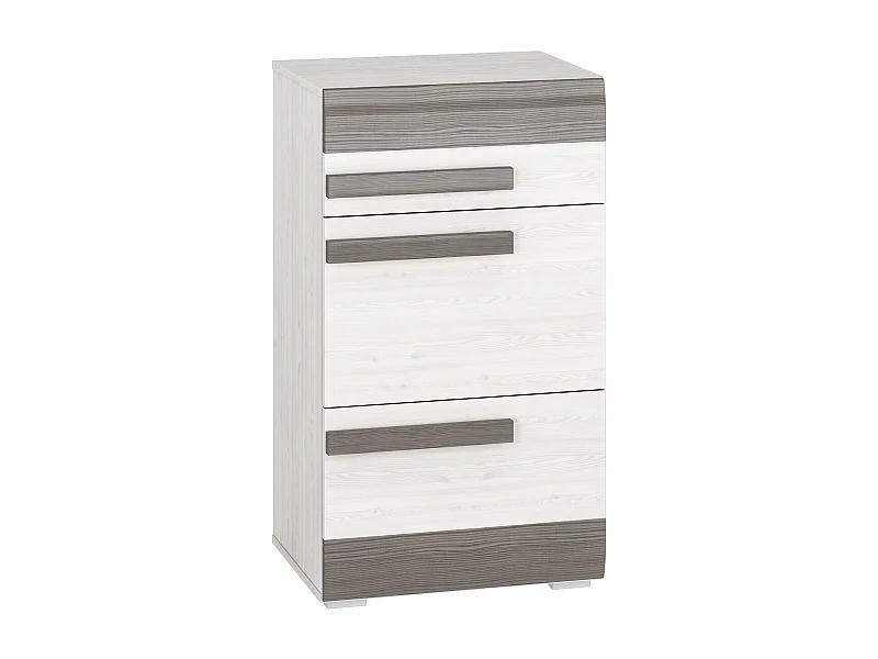 SCHUHSCHRANK Blanco Pinie weiß / grau 55 / 42 / 96cm