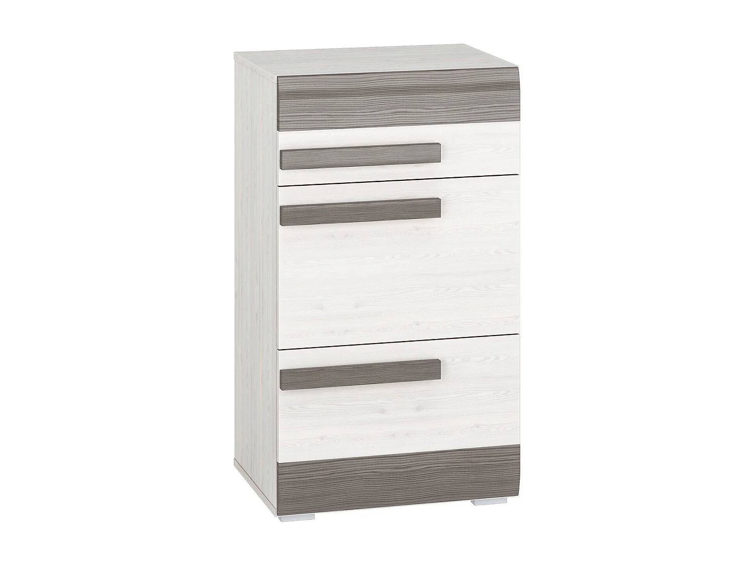 SCHUHSCHRANK Blanco Pinie weiß / grau 55 / 42 / 96cm