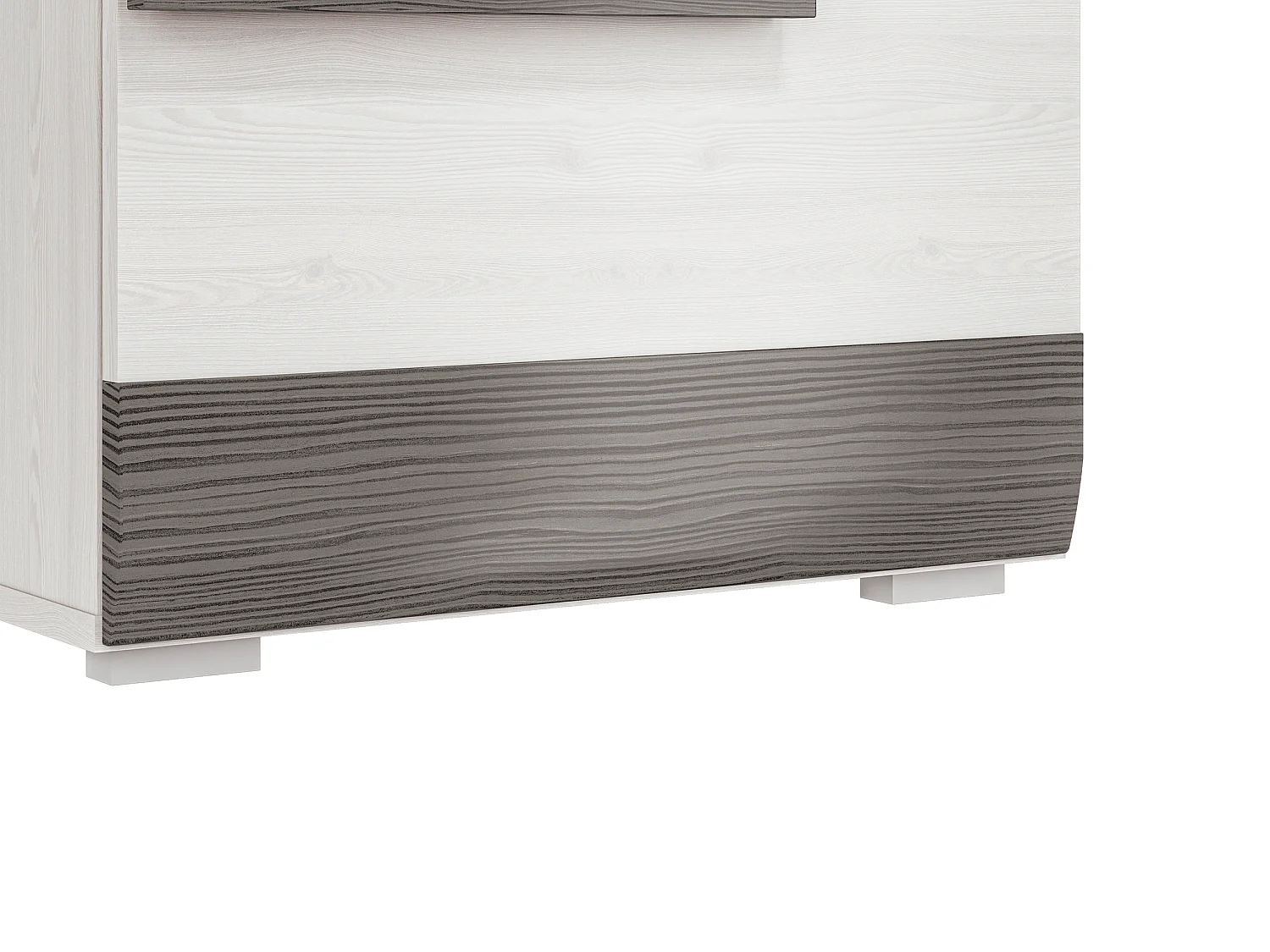 SCHUHSCHRANK Blanco Pinie weiß / grau 55 / 42 / 96cm