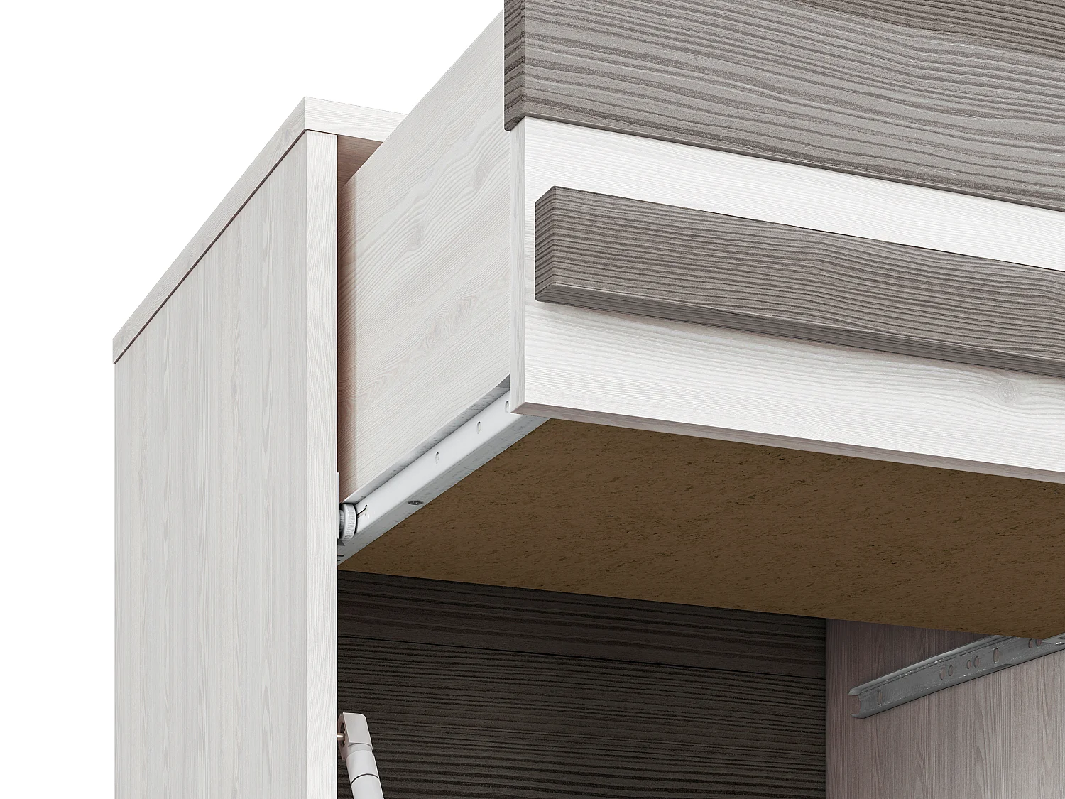 SCHUHSCHRANK Blanco Pinie weiß / grau 55 / 42 / 96cm