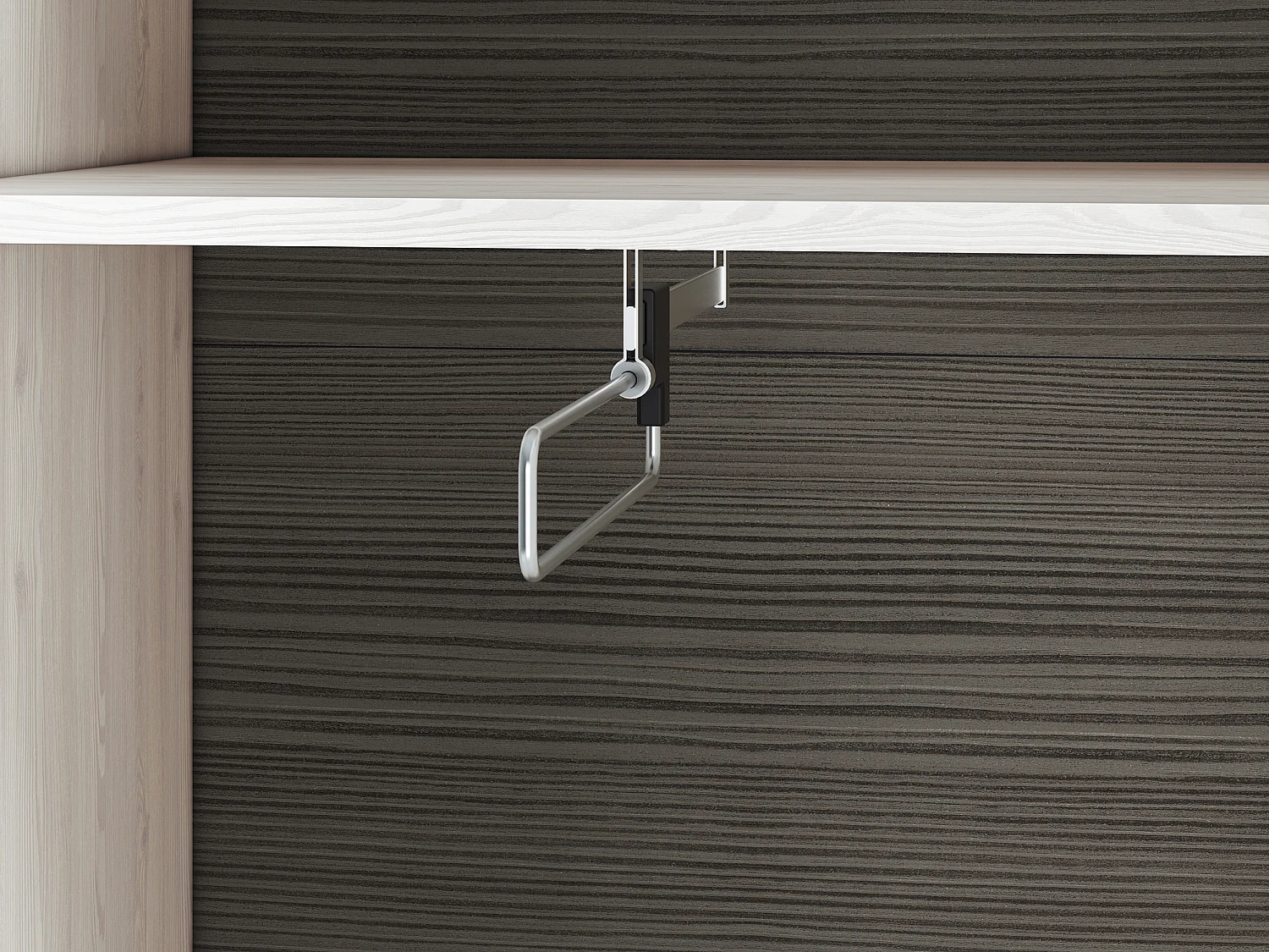 STAURAUMSCHRANK Blanco Pinie weiß / grau 55 / 42 / 202cm