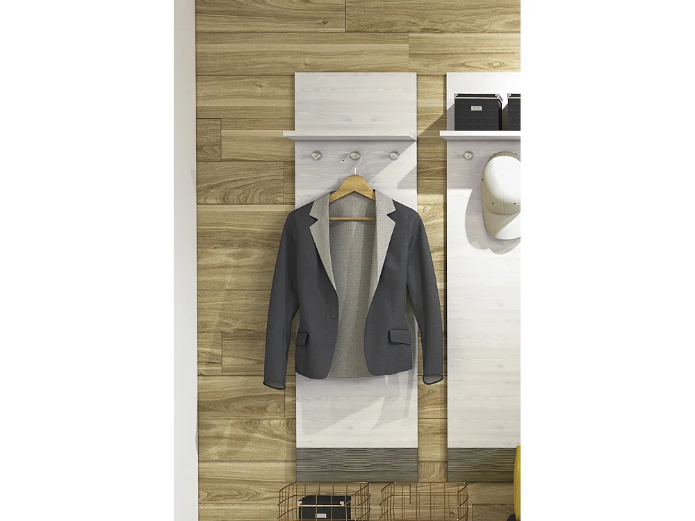 PANEEL Blanco Pinie weiß / grau 40 / 20 / 136cm